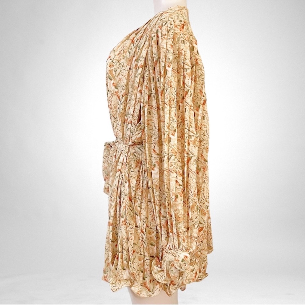 NEW Endless Rose Pleated Floral Jumper Beige SZ M - Picture 5 of 12